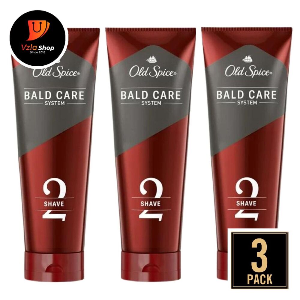Old Spice Men's Bald Care System Step 2 Lather Shave Cream 10.9 fl oz (3 Pack)
